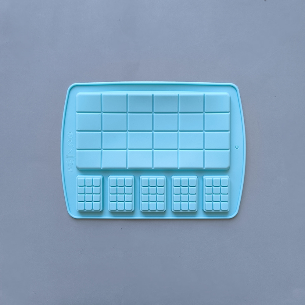 Molde de silicona tamaño waffle chocolate molde de hielo molde DIY pastel galletas dulces pudín molde de horneado 366