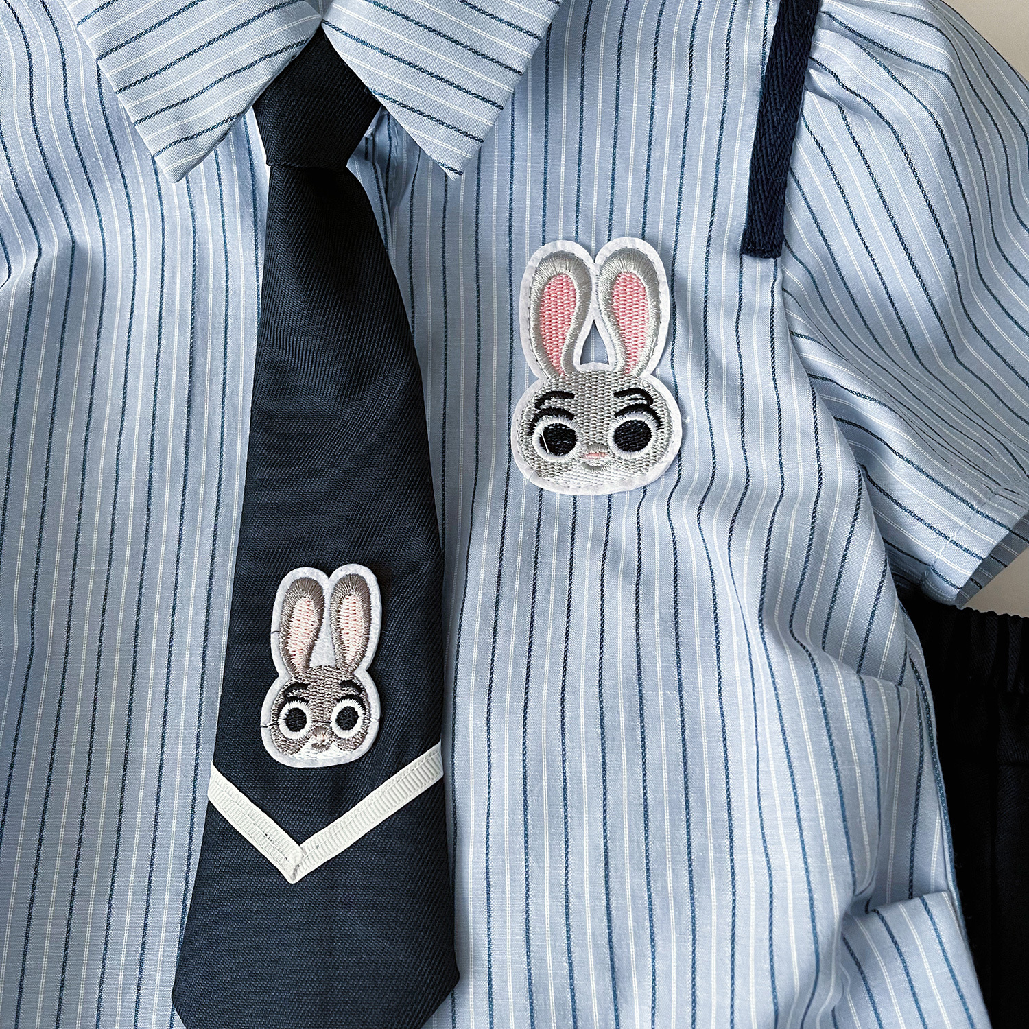 Mädchen Hasen Uniform Set Kurzarmbluse Und Plisseerock_voghion.com