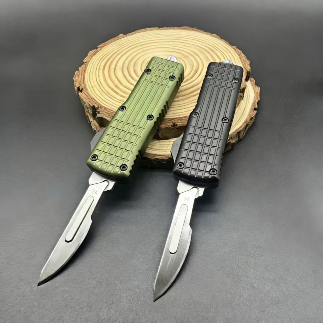 跨境热销CNC铝合金手柄UT直出美工刀拆快递刀水果刀便携多功能刀