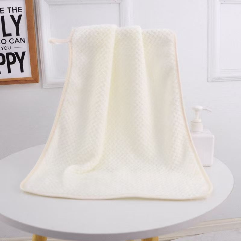 Korallenfarbenes Polar-Handtuchset mit Ananasdesign, extra dick, saugfähig, fusselarm, für Gesichtsreinigung und Bad, Großhandel, saugfähig, fusselarm.
