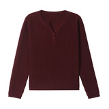 安可拉红秋冬季气质显瘦百搭休闲轻奢长袖外穿打底针织衫女宽松版，女装针织衫/毛衣，妃慕昵服饰