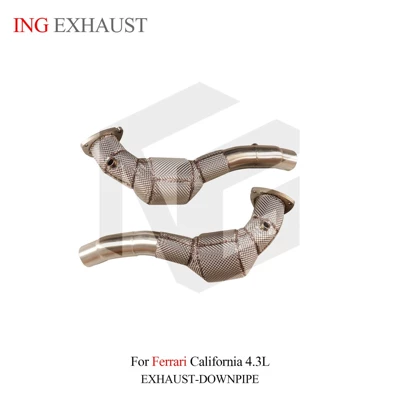 Suitable for Ferrari California 4.3L, stainless steel exhaust system downpipe with catalyst