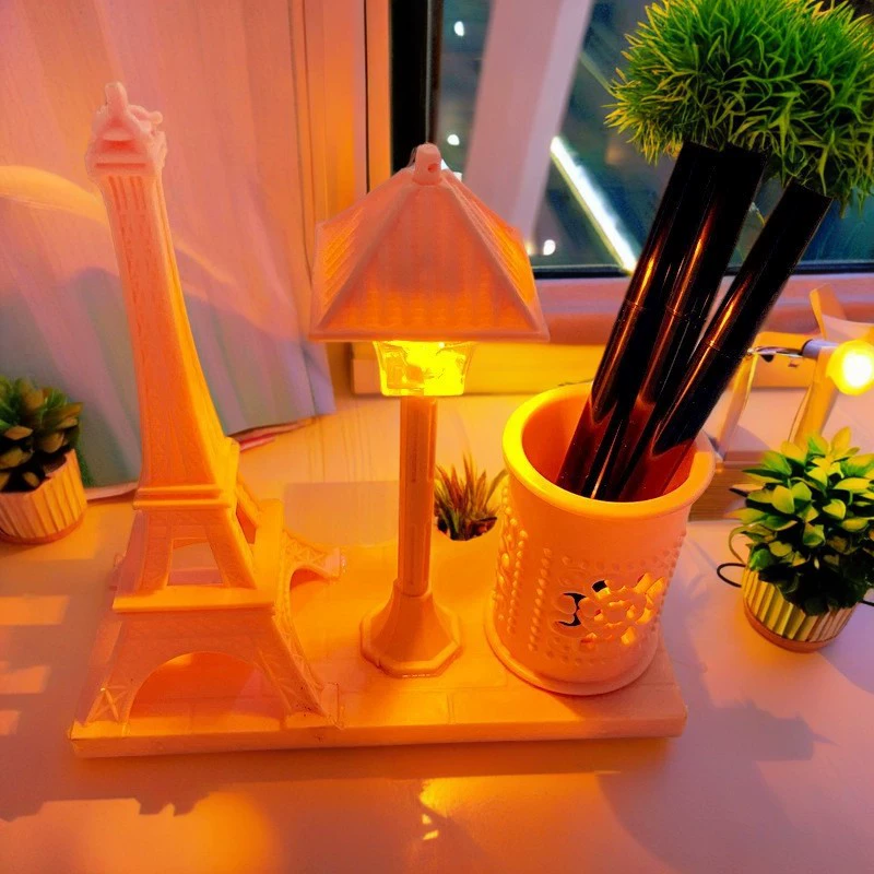 1067 Творческий студенческий подарок антикварная башня ручка украшение украшение студента подарок белые песочные часы