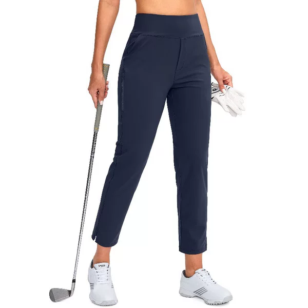 Cross-Border New Women's Golf Pants Stretch Ankle Pants High Waist Dress Pants with Pockets Suitable for Yoga Business Travel