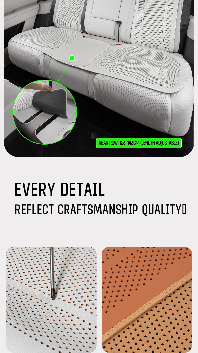 Amazon's Best-Selling All-Season Leather Car Seat Cushion, Ventilated and Breathable Thin Car Interior Seat Cushion