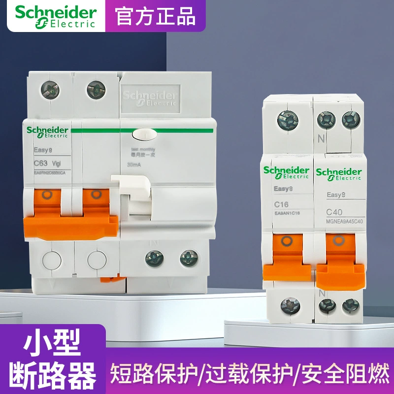 Воздушный выключатель Schneider, бытовой защитный выключатель 1P/2P/3P/4P63A, воздушный выключатель с общим утечкой, двойной вход и двойной выход