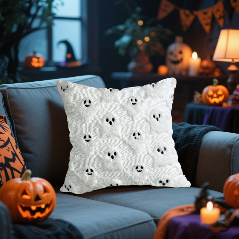 ハロウィンキルティングクリエイティブカボチャ枕カバーホリデー雰囲気ソファリビングルーム寝室装飾枕クッション|undefined