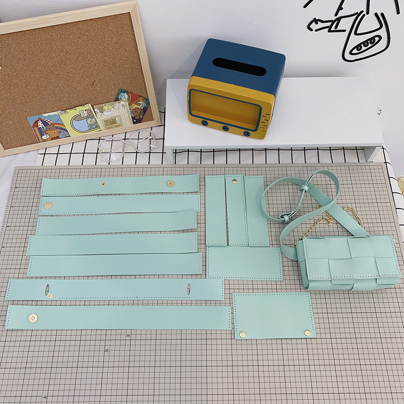 Nueva moda de estilo Occidental bolso tejido a mano de moda DIY material de bolsa de hombro bolsa de regalo hecho en casa para la novia