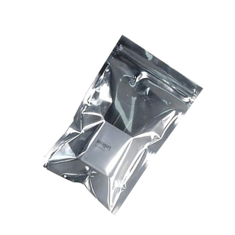 厂家直销防潮银灰半透明拉链屏蔽袋 平口防静电袋 光驱硬盘包装