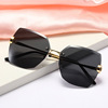 Fashionable metal sunglasses, glasses solar-powered, 2021 collection, Korean style, internet celebrity