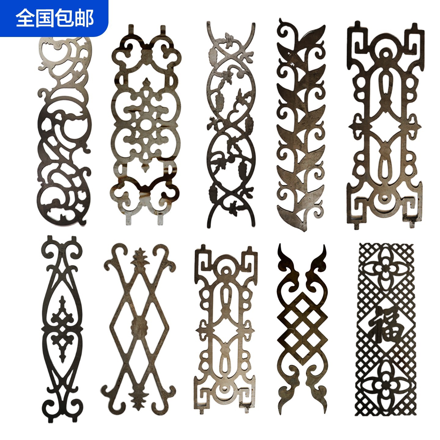 Fábrica directa ventana de hierro forjado flor de barrera rural accesorios de puerta valla de hierro soldada estampado flor de hierro forjado nodo chino