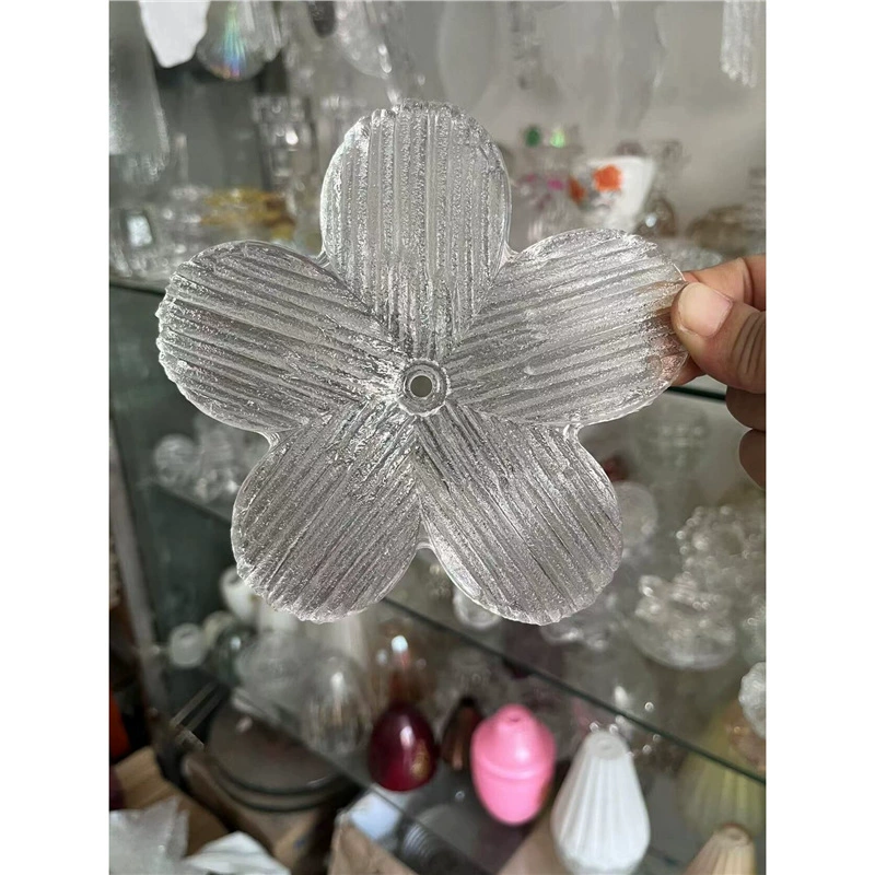 Хрустальный абажур, роскошная люстра для гостиной, креативный стеклянный пятилистный цветок, стеклянный абажур, аксессуары для ламп, детали
