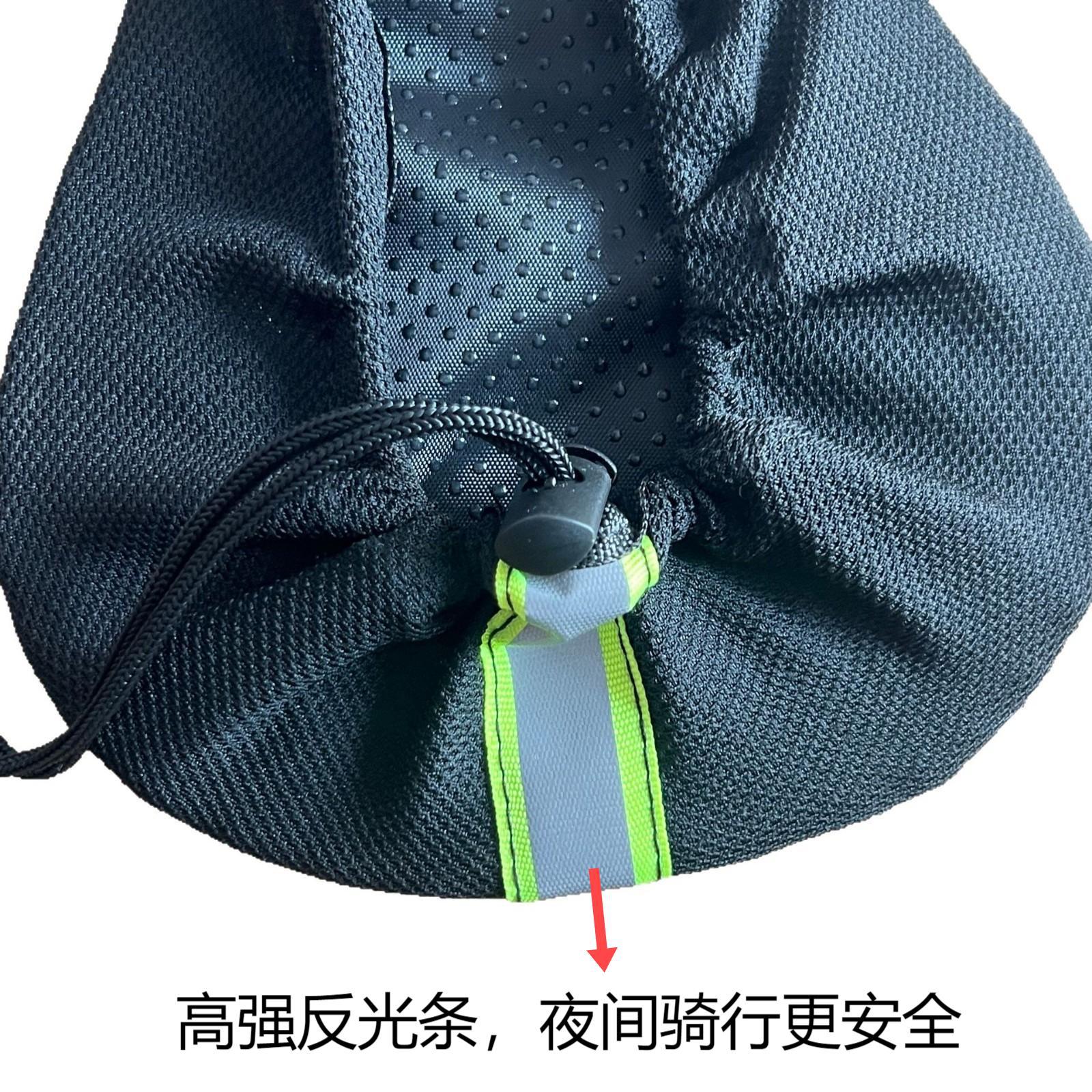GEL Bicicleta Funda de asiento de silicona Bicicleta de montaña engrosada y cómoda Funda de cojín de sujeción de cuerda reforzada Funda de sillín Equipo de ciclismo