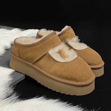 澳洲羊皮毛一体~毛毛鞋半拖女2025新款冬季加绒保暖雪地靴