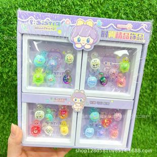 Electroplated Cartoon Little Turtle Sanrio Family Color Same Turtle Touch Toy Ornaments Resin Doll