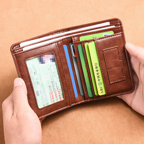 Slim Short Wallet Men's Driving License Money Clip Combo Card Holder Student Multifunctional Vertical Tri-fold Pocket Knife Wholesale
