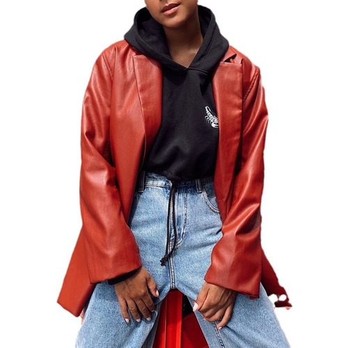 Women's Leather Jacket for Autumn/Winter: European & American-Style Black Coat, Casual & Warm Suit-Jacket for Women