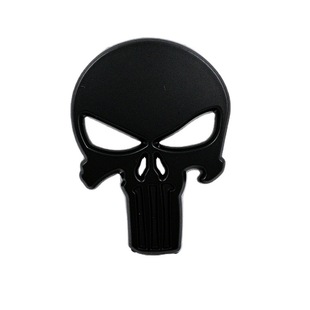 Motorcycle Car Sticker Refitting Punisher Car Mark Skull 3D Metal Mark Ghost Head Personality Car Sticker
