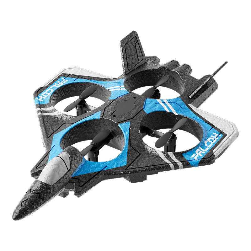 Upgraded second generation four-axis drone blue (handle remote control)