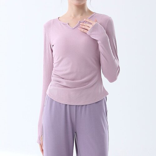 Modern dance practice clothing women's long-sleeved finger tops new Chinese dance classical body training dance clothing short-sleeved