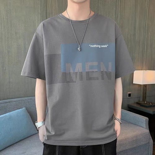 Men's Short Sleeve T-Shirt  New Summer Loose Fit Casual Clothing White Half Sleeve T-Shirt Streetwear Top