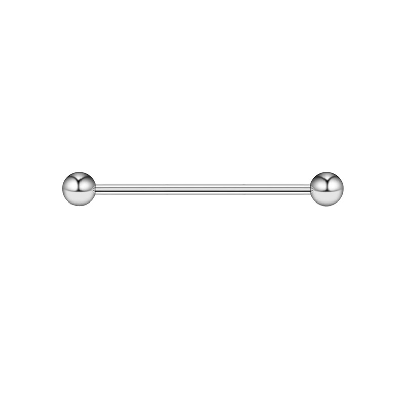 Piercings externos para lábio, língua, mamilo, orelha, cartilagem, estilo europeu e americano, com barra reta e bola._voghion.com