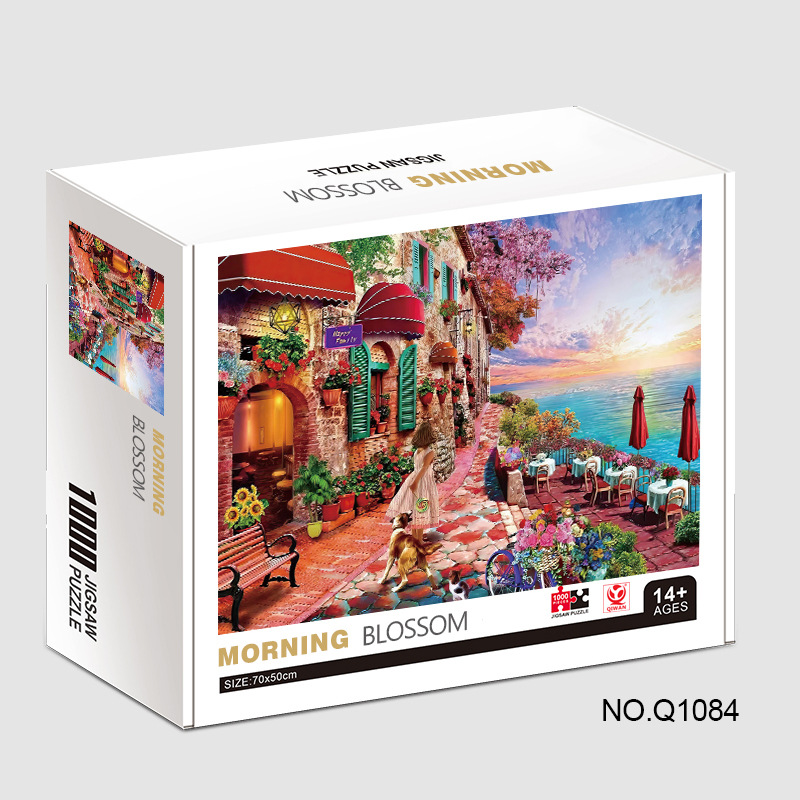 Puzzles de papel transfronterizos adultos 1000 piezas paisaje mapa de animales puzzle desempaquetado plano puzzle juguete regalo