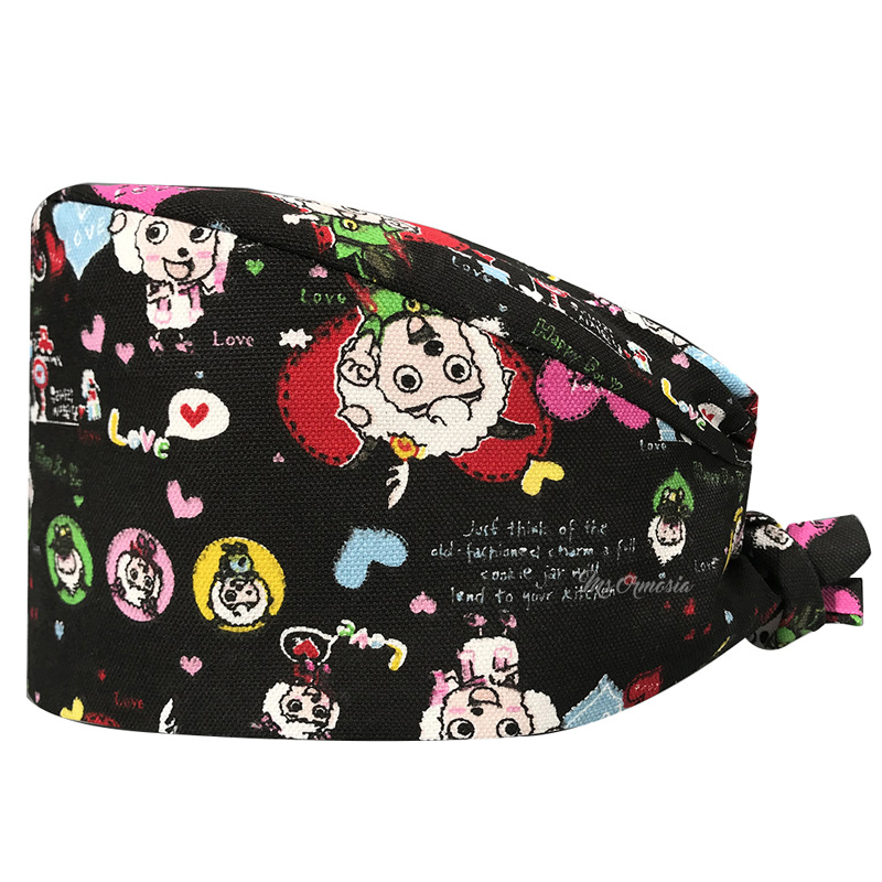 De gama alta de dibujos animados de Mickey patrón de dibujos animados casquillo de la enfermera médico casquillo quirúrgico mascota empleado tapa de trabajo AliExpress