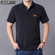 JEEP吉普户外运动休闲短袖男宽松薄款T恤男士跑步时尚半袖男3002