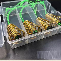 Anti-hanging bottom explosion hook, anti-winding Iseni 6 hook, tied, anti-scratch large spring new fishing group explosion hook fishing gear