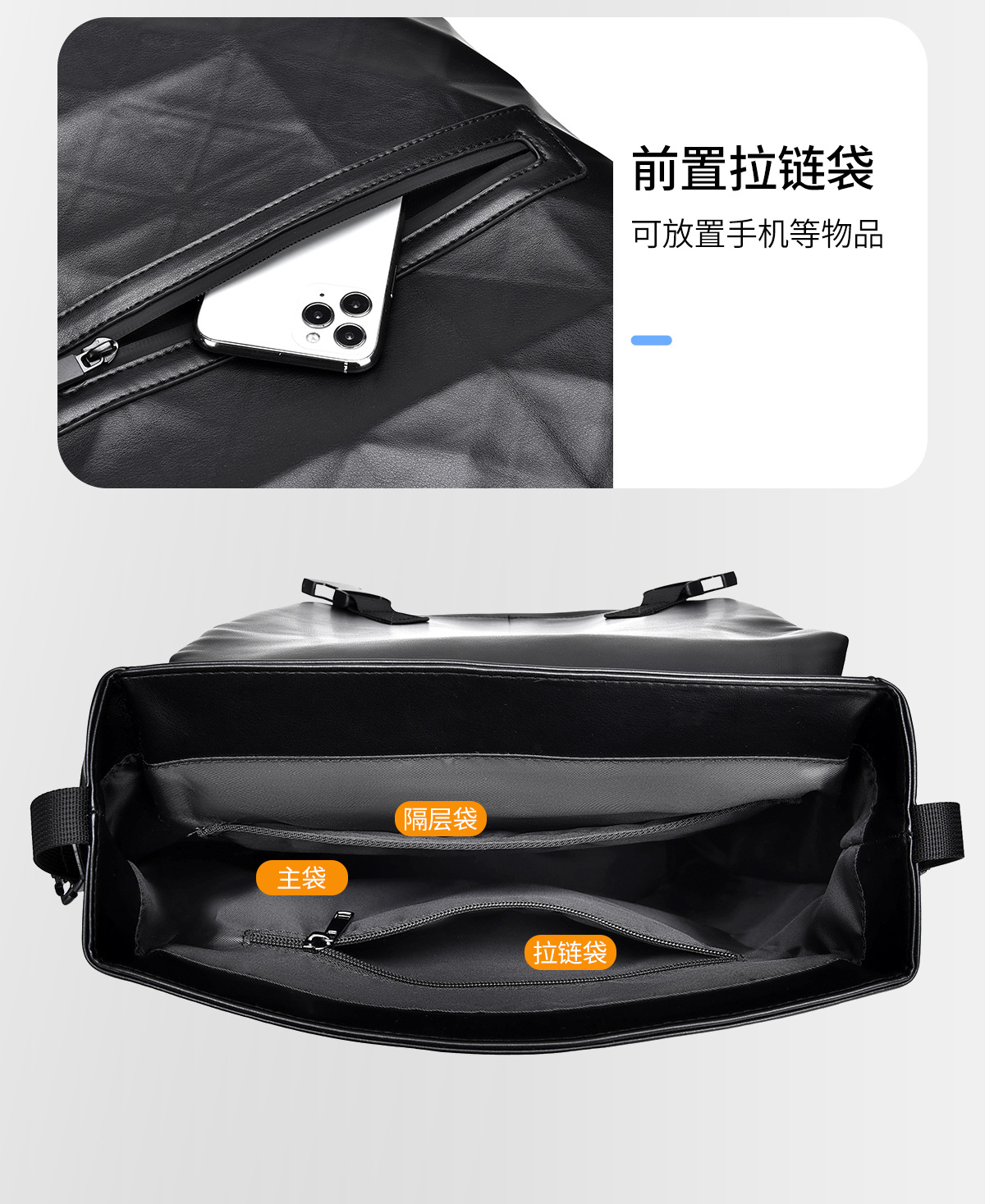 New diamond-shaped men's casual backpack, business commuting, large-capacity travel, fashionable computer bag, student schoolbag undefined