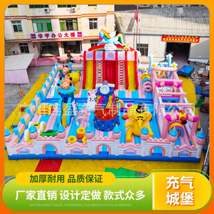 Inflatable Castle Amusement Equipment Manufacturer's New Kidsren's Outdoor Large Inflatable Trampoline Outdoor Stall Slide