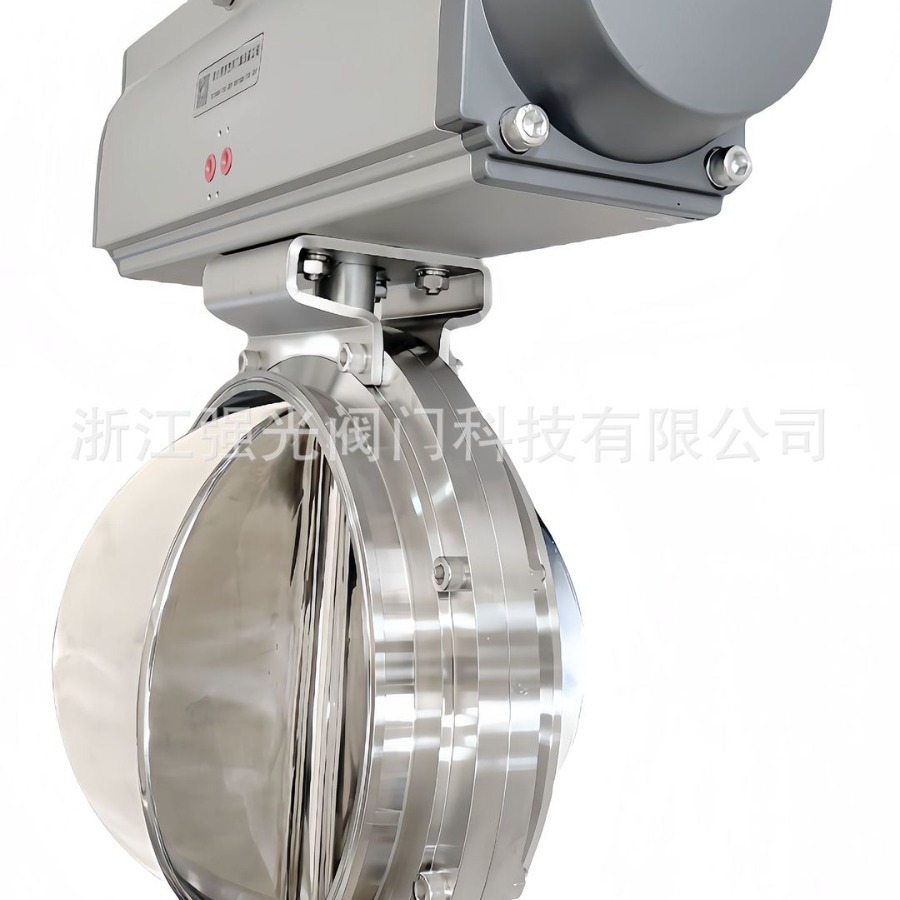 卫生级气动旋转阀，卫生级气动旋转蝶阀，卡盘快装不锈钢304/316L