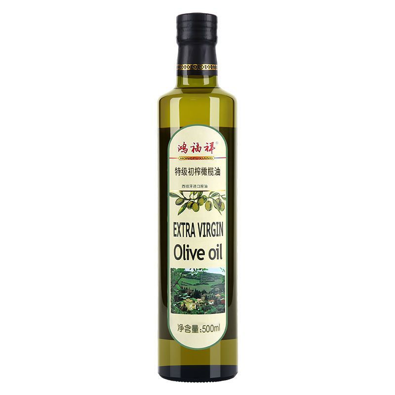 鸿福祥西班牙进口原油特级初榨食用油橄榄油500ml/500ML*2礼盒装
