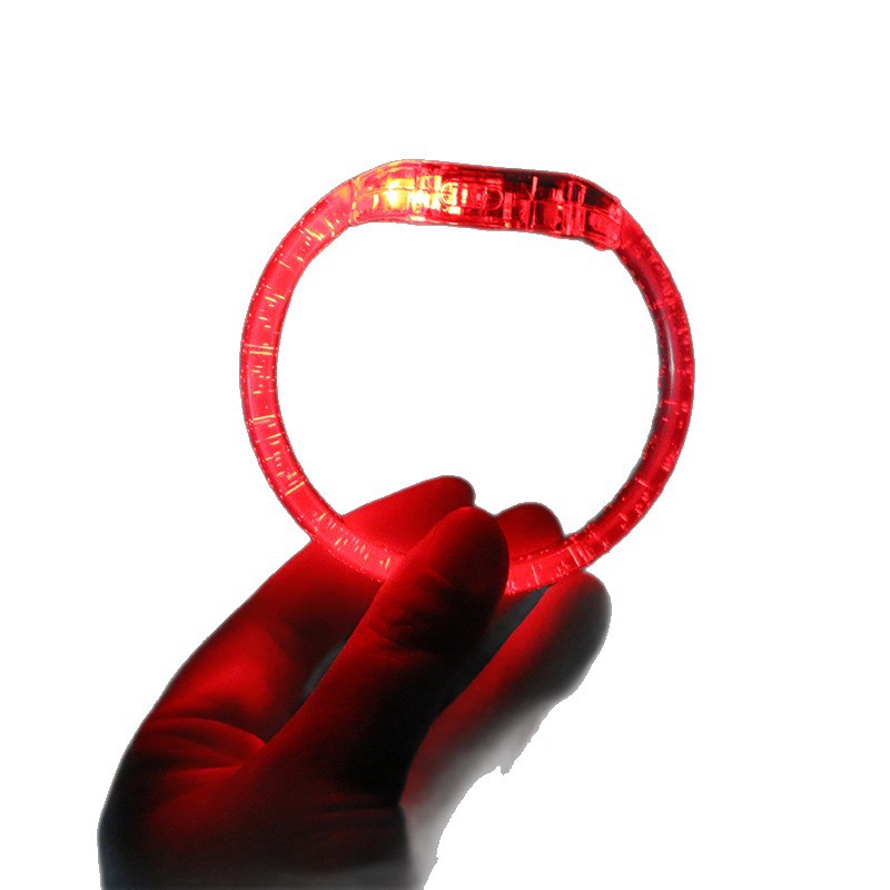 LED acrílico burbuja luminosa pulsera barra de fiesta luminosa pulsera flash pulsera fluorescente corredora de noche