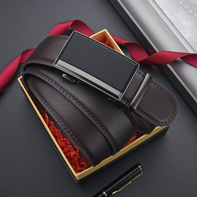 2025 New Matte Automatic Buckle Men Genuine Leather High-end Feel Men's Versatile Belt Waistband In Stock_voghion.com