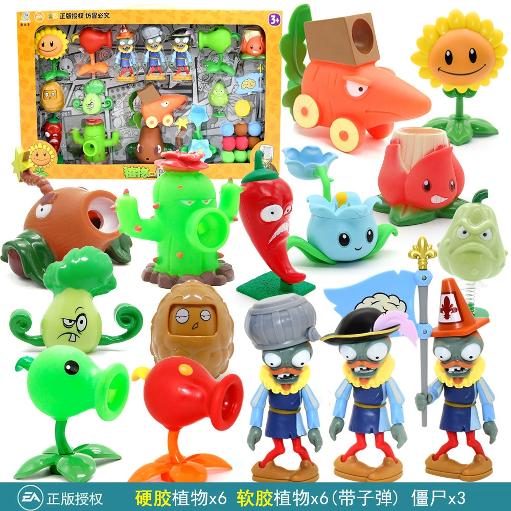 Подлинная наборы Plants vs. Zombies, игрушка, большой набор, подарочная коробка для мальчиков, кукла для детей, полный набор, подарок на день рождения