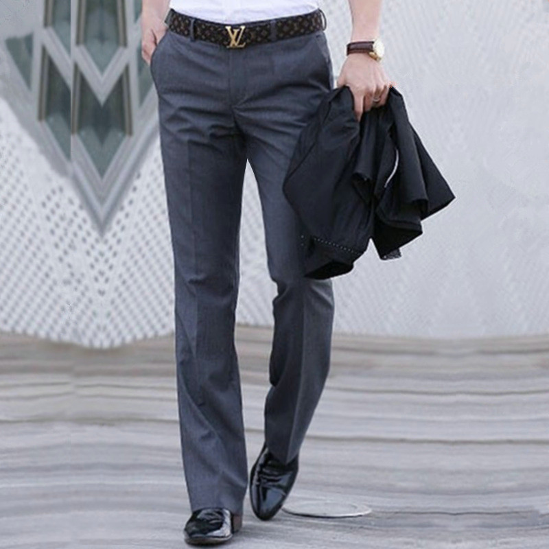 Pantalones acampanados de los hombres pantalones de traje de moda casual sin planchar drapeado traje de pierna ancha suelta pantalones de los hombres pantalones de pierna grande entrega de una sola pieza image 8