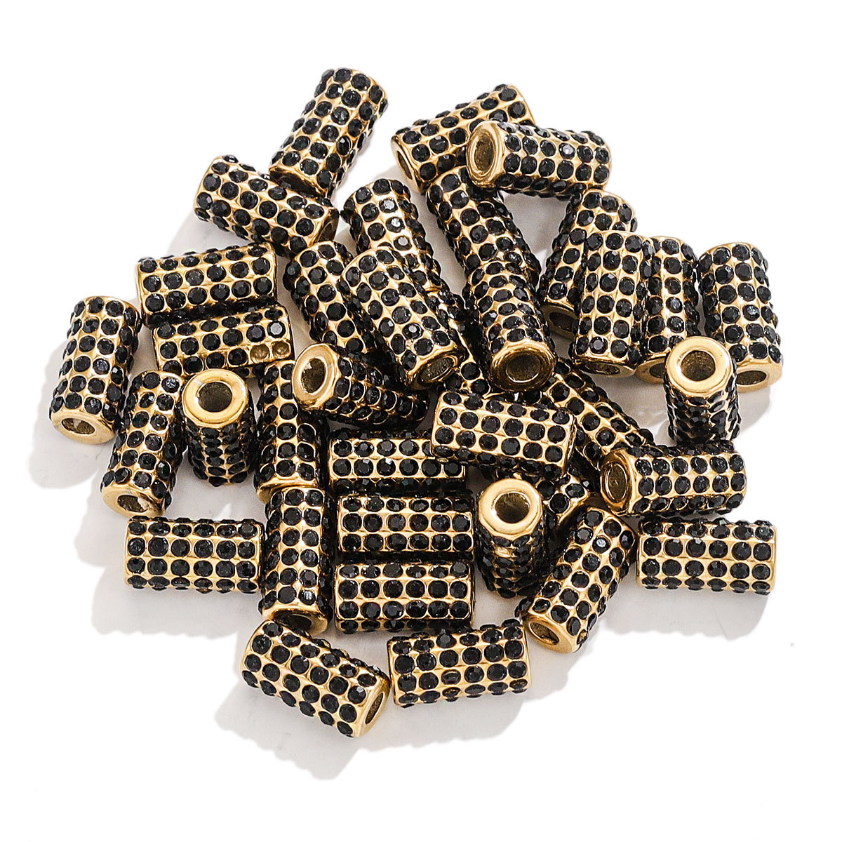 Accesorios de bricolaje hechos a mano cuerda trenzada con cuentas material joyería punto completo diamante retro Moda Africana agujero grande 3mm