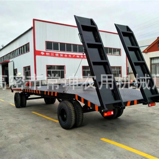 厂家供应  25吨挖掘机拖车   拖拉机牵引平板拖车