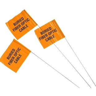 Warning Flag with Print printed marking flags PVC Metal Pole Warning Flag