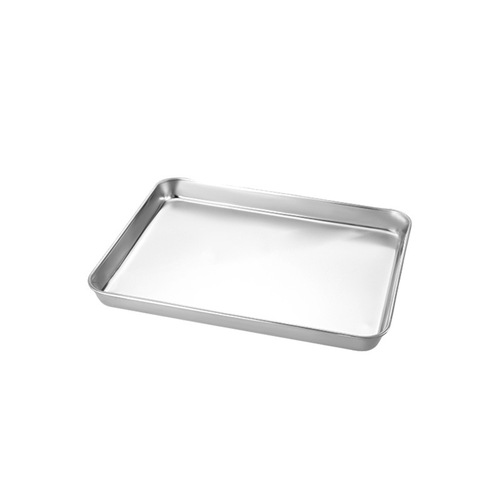 Stainless steel rectangular flat barbecue tray restaurant spare dish rice noodle steamer tray wholesale