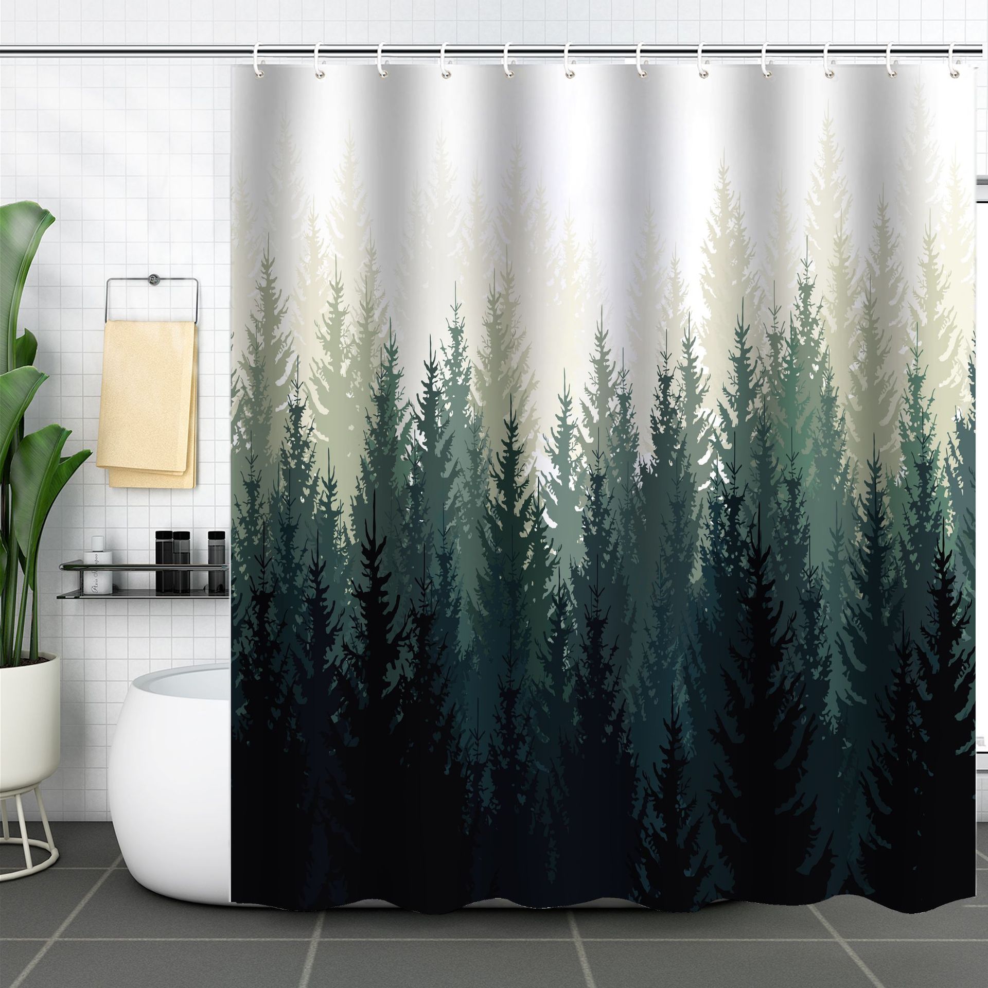 Waterproof curtain, 3D digital printing service, polyester