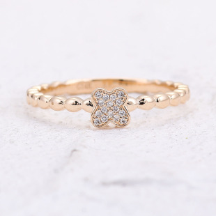 Cross-border new ins explosions K gold butterfly modeling ring inlay cultivation diamond niche temperament manufacturers wholesale