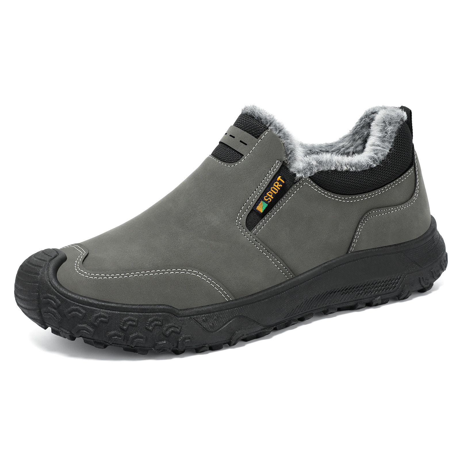 Zapatos de algodón transfronterizos para hombres botas de nieve casuales de lana gruesa botas de herramienta de bloqueo calentamiento de algodón calentamiento zapatos de invierno para hombres