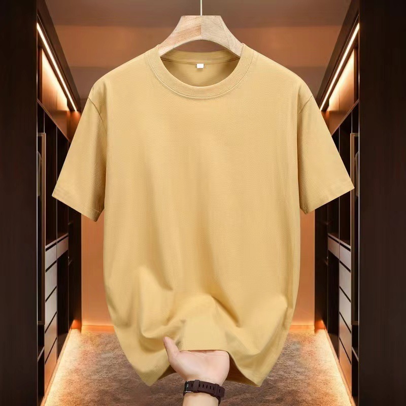 ヨーロッパ純綿 Tシャツレディース夏新疆長繊維綿半袖レディース Tシャツルーズカップルシャツ右肩ルーズラウンドネックホワイト Tシャツ|undefined