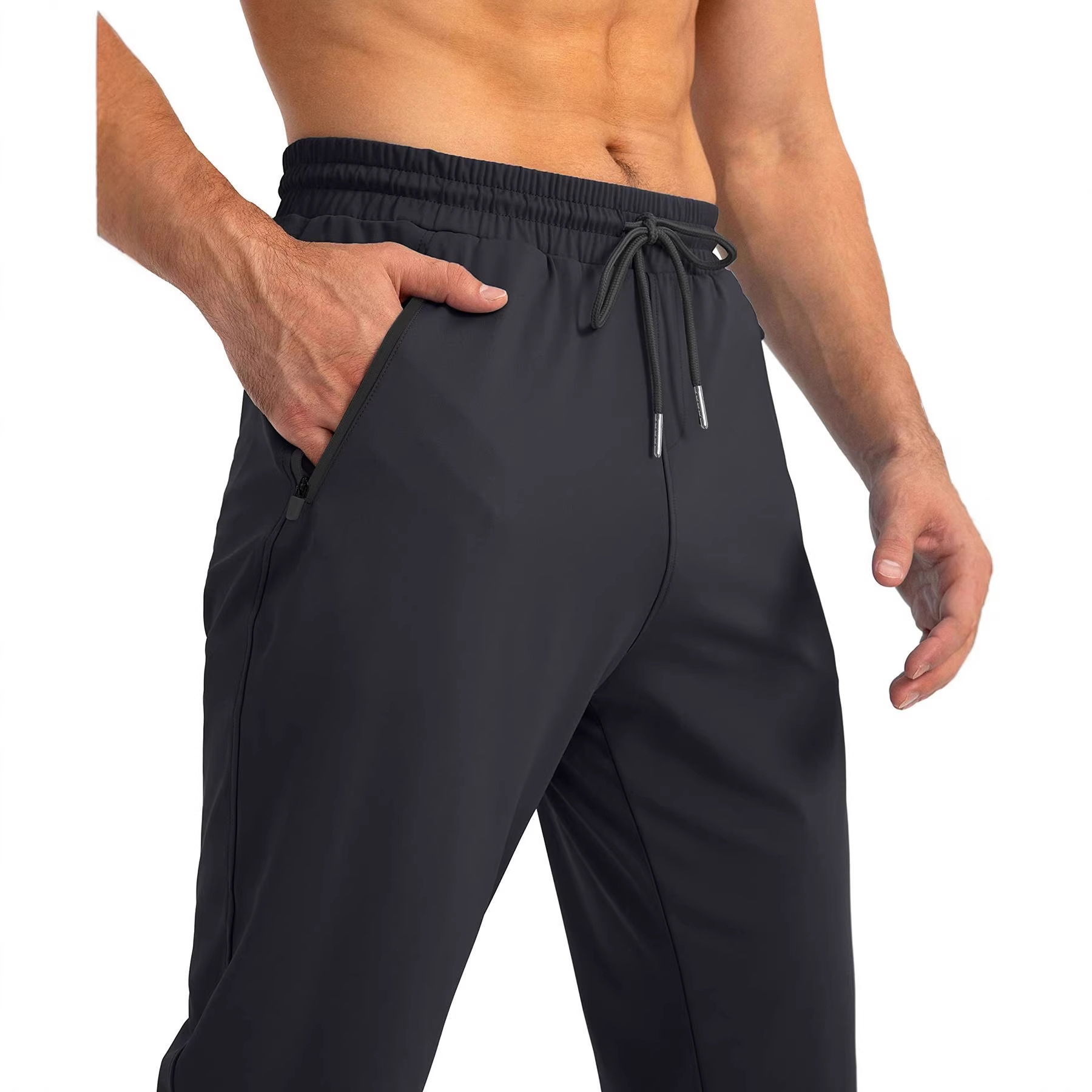 Cross-border new in stock men's sports pants quick-drying loose spring and summer running casual trousers