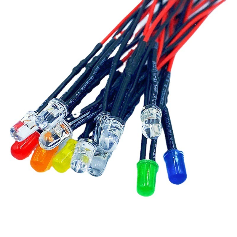 5MM ультра-яркий светодиодный диод 3V5V6V9V12V с проводом светодиодный бусинок модель декоративный индикатор модификации