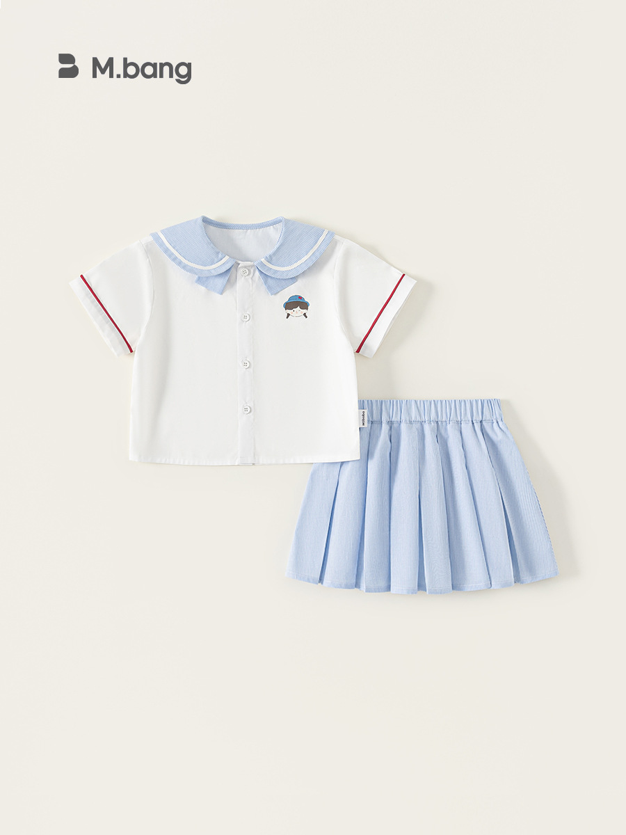 Youbao ropa para niños ropa para niños ropa para mujeres tesoro estilo universitario falda pantalones cortos para niños de verano ropa de jardín de infantes image 4