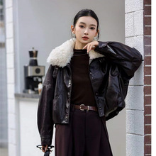 港风复古加厚加绒派克皮衣女2025年冬季新款显瘦保暖PU皮棉衣棉袄